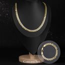 Holylegend 14K Gold-Plated Rope, Cuban, Figaro Set, 24" Length, Necklaces & Bracelet