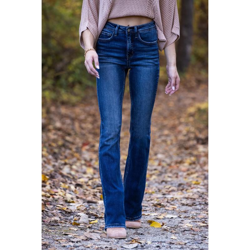 3 LENGTHS The Rachel by Lovervet: High-Rise Tummy Control Bootcut Denim Fabric Fit Jeans Generous Front Pockets