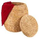 Best Choice Products Vintage Multipurpose Hyacinth Storage Organizer Tote Basket w/ Lid