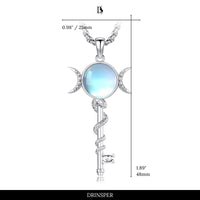 DRINSPER Hecate Necklace 925 Sterling Silver Goddess of Witches of Magic Hekate Pendant Necklace Ancient Greek Mythology Night of Hekate The Ancient Origins of the Goddess of Witchcraft and Moon Amulet Jewelry Pagan Jewelry for Women Men