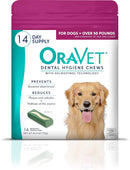 ORAVET Dental Chews for Dogs, Oral Care and Hygiene Chews (Large Dogs, Over 50 lbs.) Pink Pouch, 30 Count (Pack of 1)