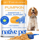 Native Pet Pumpkin for Dogs - Organic Powder Pumpkin Puree Dog Food Toppers-Rich in Fiber Supplement Powder Helps with Digestion, Nutrient Absorption, Diarrhea, Constipation & Upset Stomach-120 Scoops