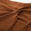 Kate Kasin Wear to Work Pencil Skirts for Women Elastic High Waist Wrap Front Knee Length Bodycon Skirt Tummy Control