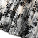 Dirholl Women's A-Line Fairy Patterned Elastic Waist Ruffle Mesh Layered Midi Skirt