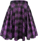 Urban CoCo Women's Basic Midi Skirt Versatile Stretchy Flared Casual High Waisted Skirt