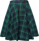 Urban CoCo Women's Basic Midi Skirt Versatile Stretchy Flared Casual High Waisted Skirt