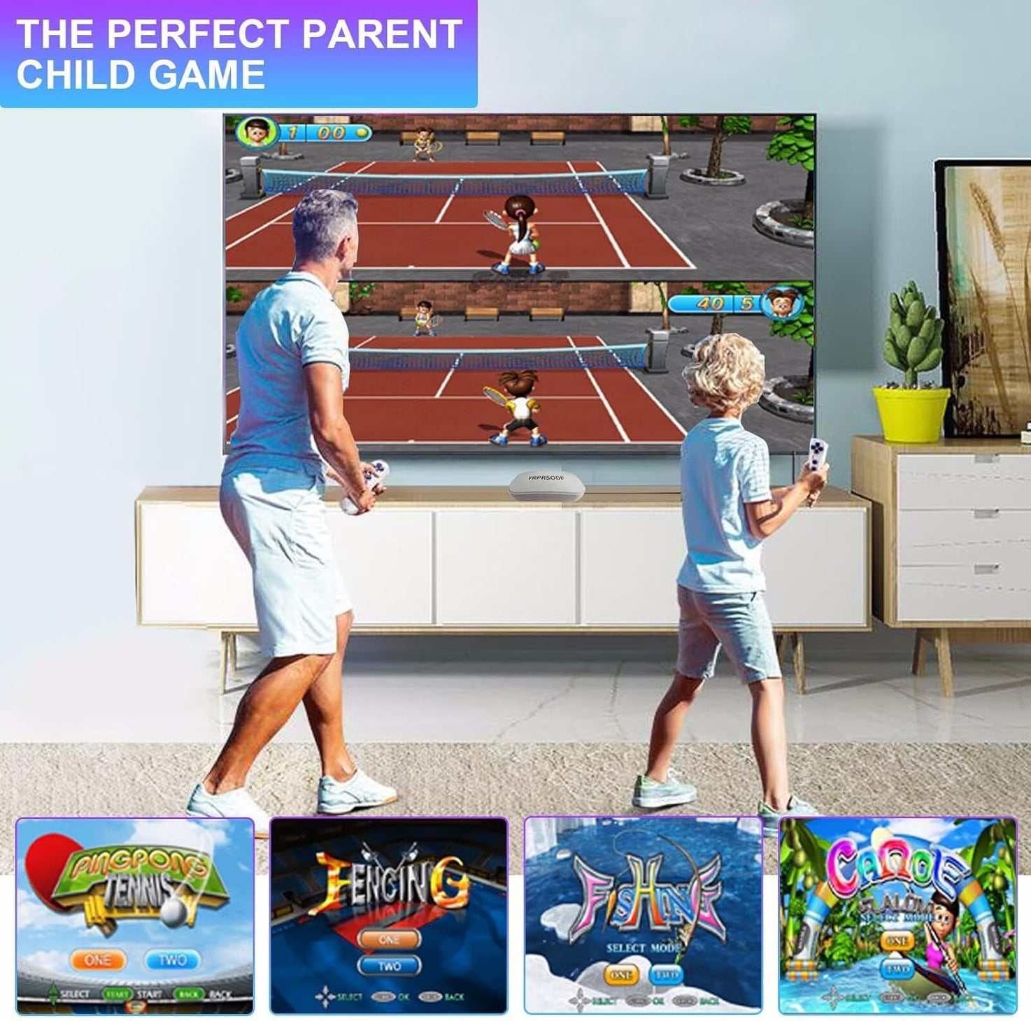 TV Game Console Built in 100+ Gam ES, Video Game Machine with 2.4G Wireless Gamepad Somatosensory Control, USB Plug and Play, Kid & Adult Interactive& Puzzle Games,Grey
