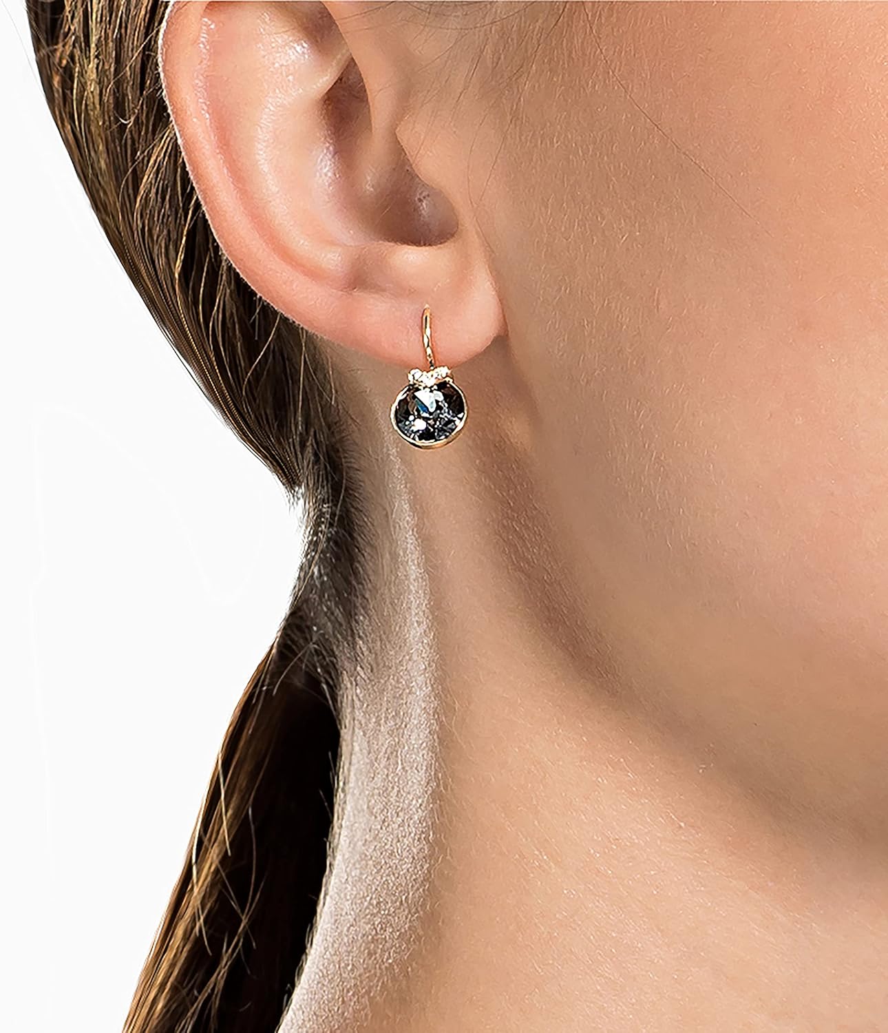 Swarovski Bella V Crystal Earrings, Grey, Yellow, Clear, Rose Color Crystals, Part of the Swarovski Bella V Collection