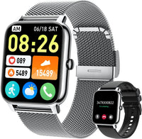 Smart Watch for Women Fitness Tracker: Gold Smart Watches for Women Digital Mens watches Make/Answer Call Waterproof Running Smartwatch Android Phone iPhone Samsung Compatible Heart Rate Monitor