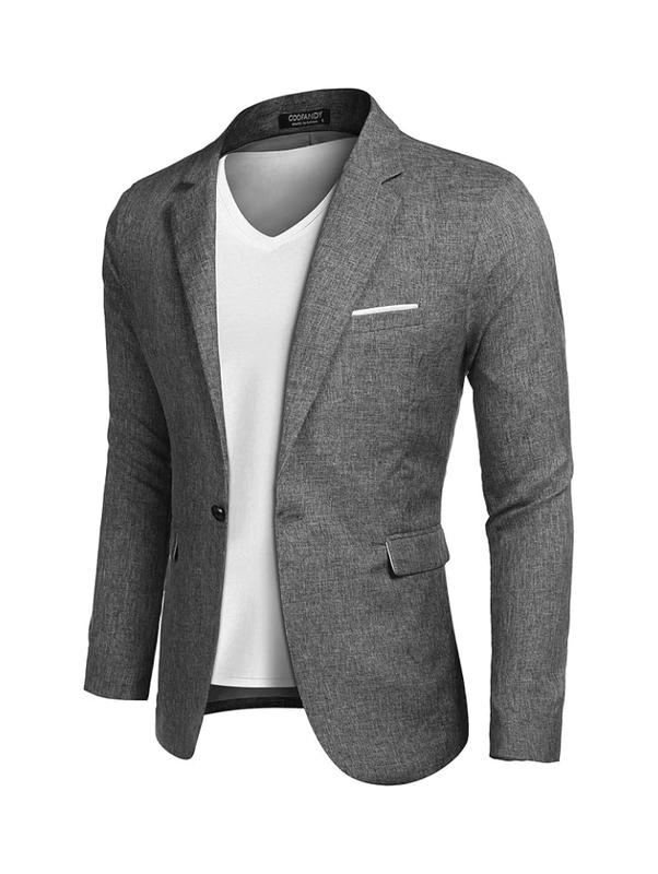 TikTok Shop Back to School COOFANDY Men's Blazer Casual Sport Coats Slim Fit One Button Suit Jacket Lightweight Sports Jacket