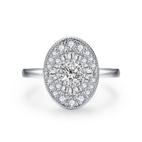 D/VVS1 Round Shape All Synthetic Moissanite Ring for Women Engagement Fine Jewelry Gift R111