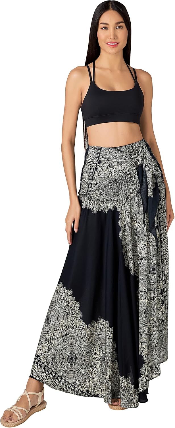 Joob Joob Long Boho Skirts for Women - Bohemian Hippie Maxi Summer Skirt