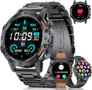 Military Smart Watch for Men(Answer/Dial Calls),100 Sports Modes, 5ATM Waterproof Fitness Watch with Heart Rate/SpO2/Blood Pressure for Android and iOS,1.39''HD DIY Screen Smartwatch Black