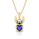 Jeulia Hug Me "Little Monster" Heart Cut Sterling Silver Necklace