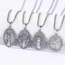 DRINSPER Hecate Necklace 925 Sterling Silver Goddess of Witches of Magic Hekate Pendant Necklace Ancient Greek Mythology Night of Hekate The Ancient Origins of the Goddess of Witchcraft and Moon Amulet Jewelry Pagan Jewelry for Women Men