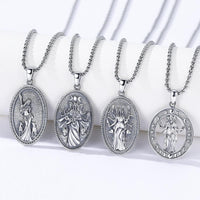 DRINSPER Hecate Necklace 925 Sterling Silver Goddess of Witches of Magic Hekate Pendant Necklace Ancient Greek Mythology Night of Hekate The Ancient Origins of the Goddess of Witchcraft and Moon Amulet Jewelry Pagan Jewelry for Women Men