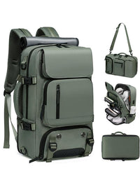 Large Capacity Backpack with Shoes Compartment & Usb Charging Port, Travel Essentials, Multi-functional Backpack for Hiking & Camping, Outdoor Knapsack for Men & Women