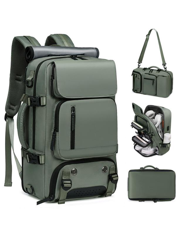 Large Capacity Backpack with Shoes Compartment & Usb Charging Port, Travel Essentials, Multi-functional Backpack for Hiking & Camping, Outdoor Knapsack for Men & Women