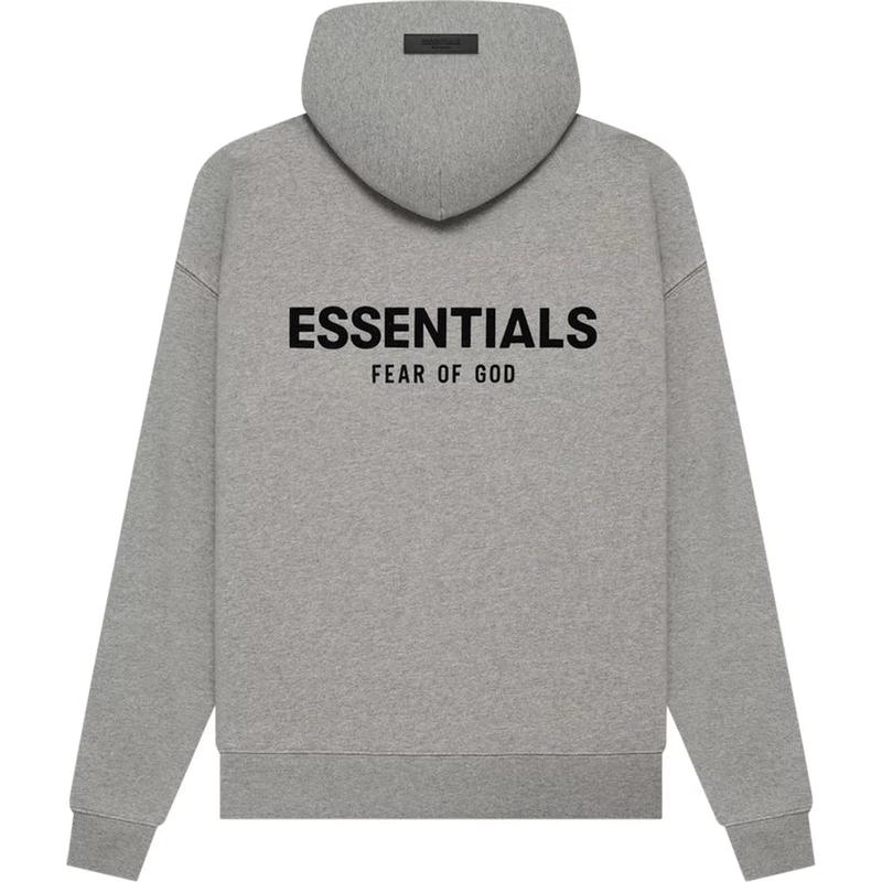 Fear of God Essentials Hoodie Dark Oatmeal Streetwear Graphic Casual Relaxed Cozy Relaxed Man Top Modern Autumn Basic Comfort Sweatshirt Long Sleeve Menswear Oversized Stylish Pullover