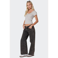 Petite Raelynn Washed Low Rise Jeans