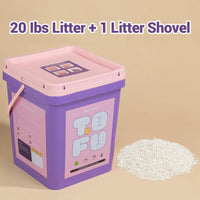 Tofu Cat Litter-Clumping, 100% Natural Organic, Flushable, Dust-Free, Odor Control, Low Tracking, Not Suitable for Automatic Litter Boxes Clean