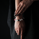 Snow Phantom, Garnet & Obsidian Crystal Bracelet – Protection & Grounding