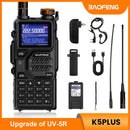 BAOFENG Radio K5PLUS 10W Max Power Long Range Handheld Ham Radio, Rechargeable Walkie Talkie Long Range Two Way GMRS Radio with NOAA Weather Alert Copy Frequency USB-C Charginng Emergency Survival Gear Audio