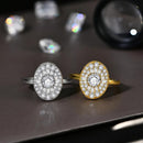 D/VVS1 Round Shape All Synthetic Moissanite Ring for Women Engagement Fine Jewelry Gift R111