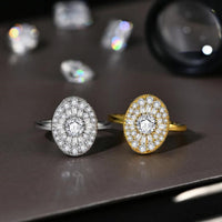 D/VVS1 Round Shape All Synthetic Moissanite Ring for Women Engagement Fine Jewelry Gift R111