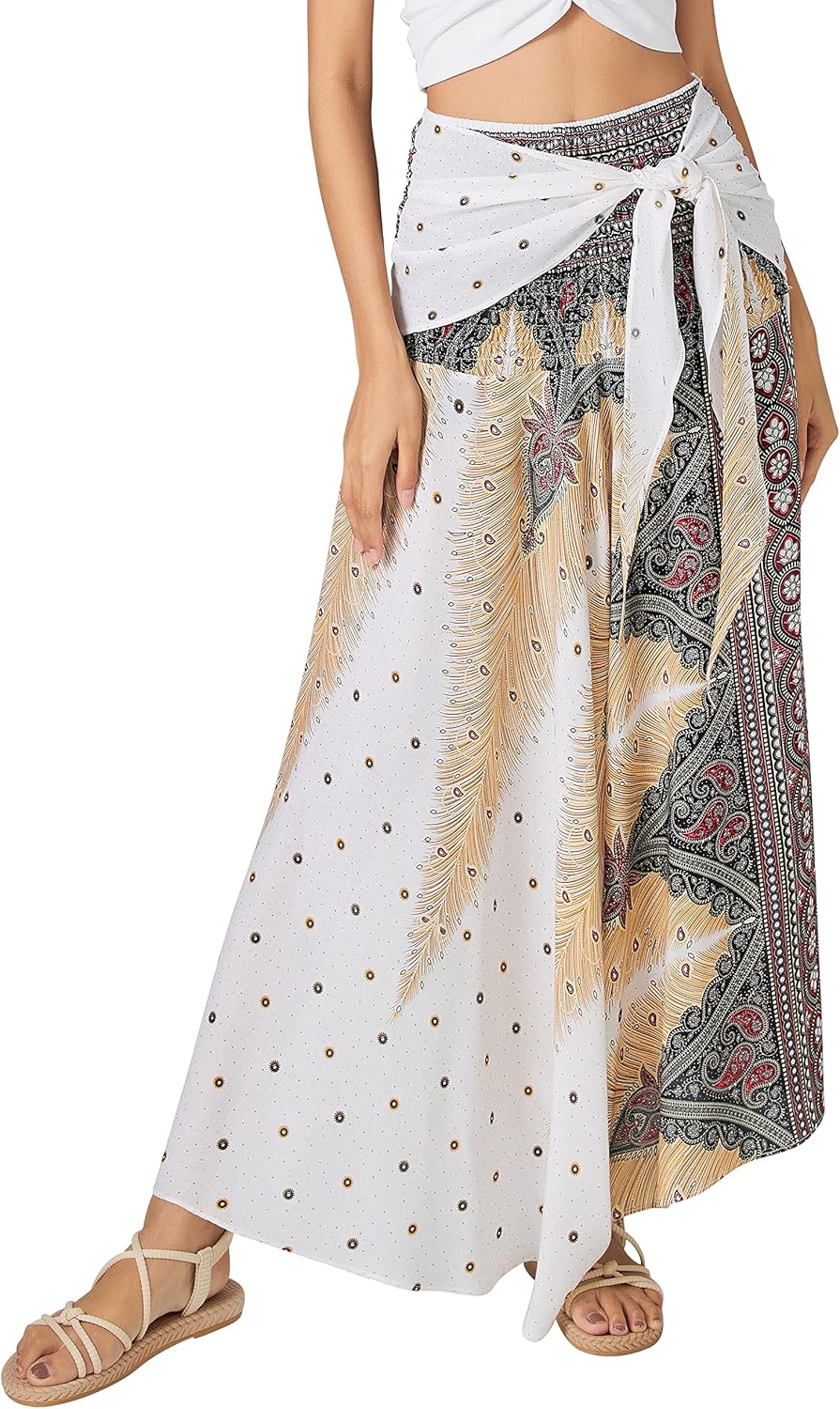Joob Joob Long Boho Skirts for Women - Bohemian Hippie Maxi Summer Skirt