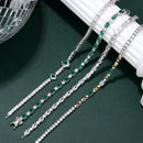FANCIME Birthstone Bracelets Sterling Silver Tennis Bracelets Charm Fine Jewelry Birthday Gifts for Women 7"