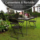4 Feet Foldable Table Adjustable Height with Built in Handle, Steel Legs | Heavy Duty Portable | Perfect for Party, Dining, Wedding, Events, Picnic Indoor, Outdoor, Camping, Utility, Folding