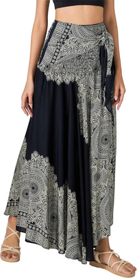 Joob Joob Long Boho Skirts for Women - Bohemian Hippie Maxi Summer Skirt
