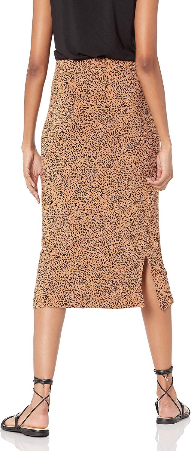 Amazon Essentials Women's Pull-On Knit Midi Skirt (Available in Plus Size)