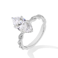 Gorgeous 3CT Marquise Shape  D Color VVS1 Synthetic Moissanite Ring  for Women Anniversary Party Gift R196