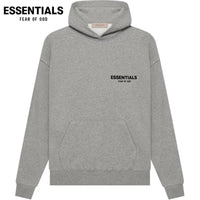 Fear of God Essentials Hoodie Dark Oatmeal Streetwear Graphic Casual Relaxed Cozy Relaxed Man Top Modern Autumn Basic Comfort Sweatshirt Long Sleeve Menswear Oversized Stylish Pullover