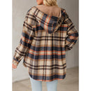 Dokotoo Women's Flannel Hooded Plaid 2025 Shacket Thick Coat Winter Coat for Warmth Button down Warm and Fuzzy Fleece Jacket