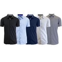 (Short Sleeve) Black-White-Navy-Light Blue-Grey / Small