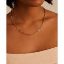 gorjana – Parker Necklace – 18K Gold-Plated Paperclip Chain – Timeless & Customizable Jewelry – Elegant Foundation for Layered Looks
