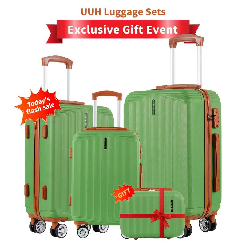 UUH Luggage Sets with TSA Locks -3pcs/4pcs/6pcs/7pcs/8pcs/9pcs Suitcases Sets-Travel and Moving Set(Family Set)