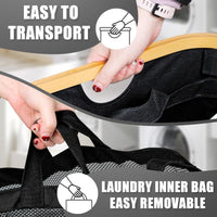 【Back-to-School Season】Bathola Hampers for Laundry Basket with Lid, 160L Extra Large Laundry Hamper 3 Section Dirty Clothes Hampers for Laundry Divided Laundry Basket Organizer for Bedroom,  Ideal for Laundry Toys and Dorm Use