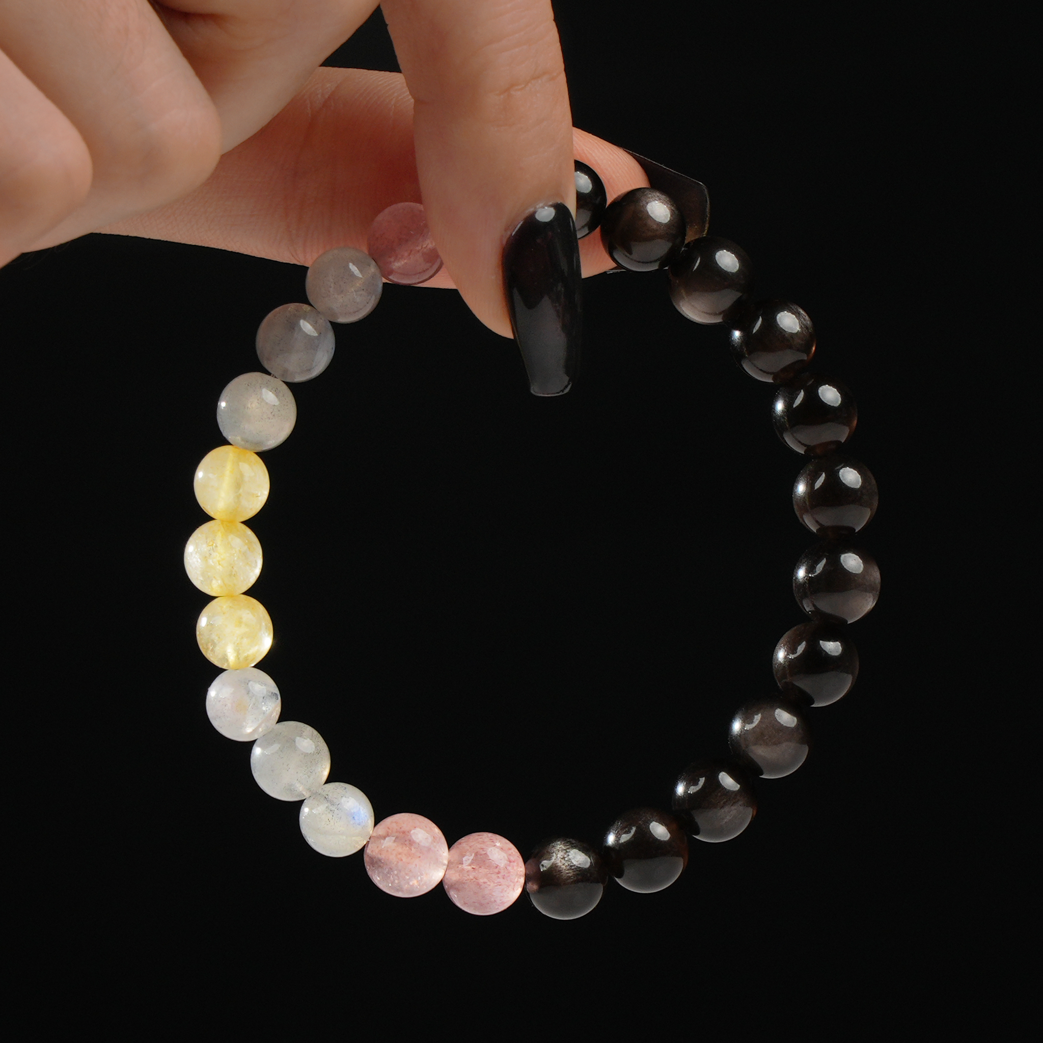 Obsidian Glow Bracelet – Protection, Balance & Upliftment
