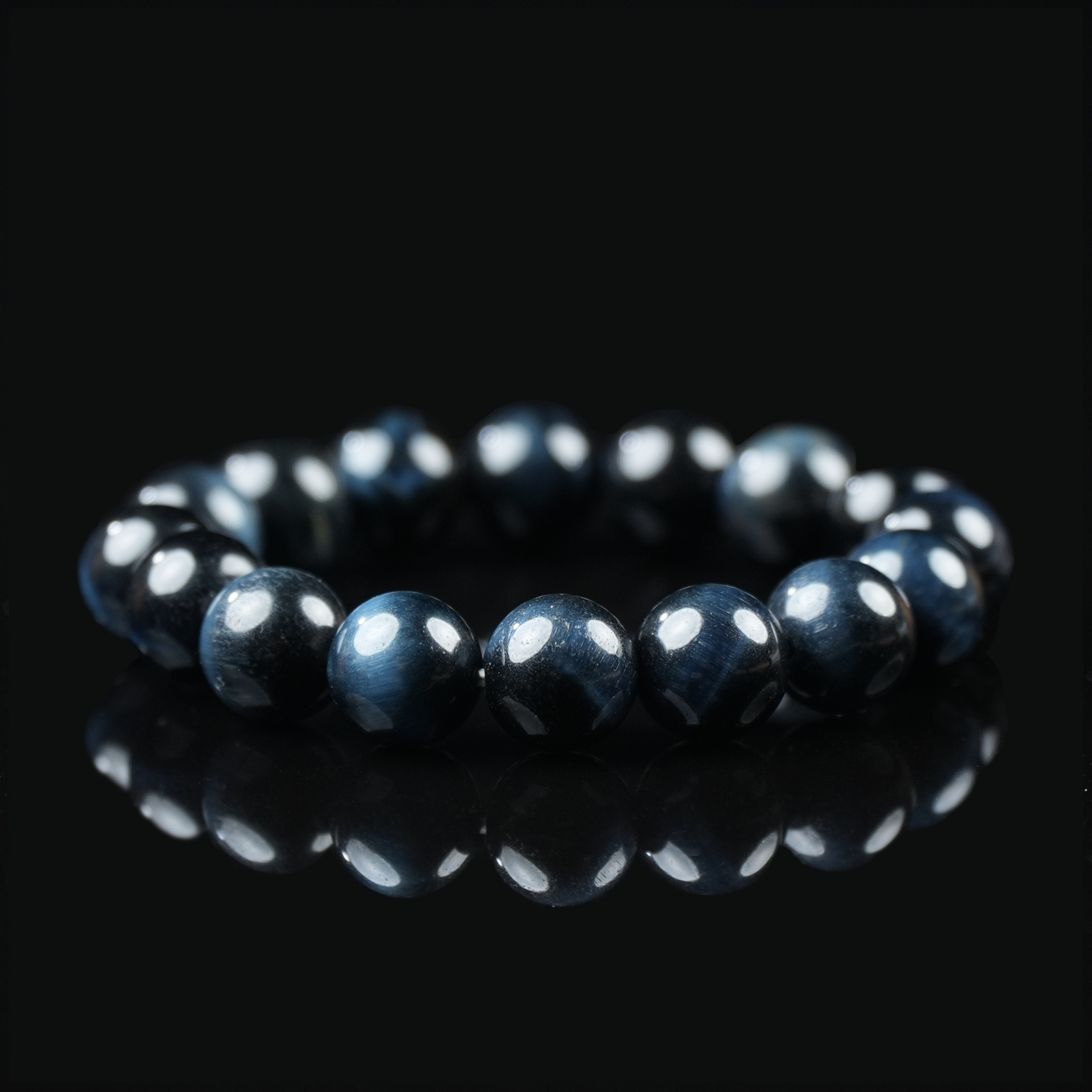 Blue Tiger Eye Beaded Bracelet – Focus and Confidence