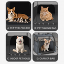 Portable Breathable Pet Car Carrier – Double Compartment Travel Crate for Cats & Dogs