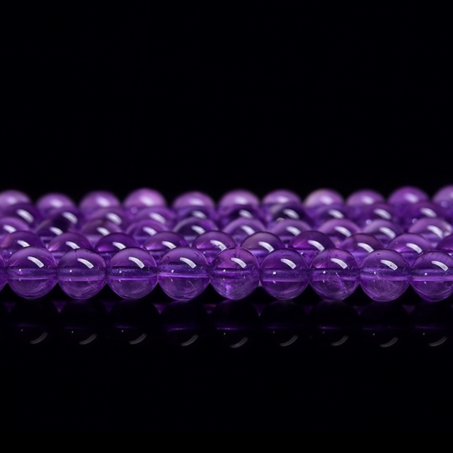 Natural Amethyst Round Beads – DIY Gemstone Beads for Jewelry Making