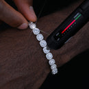 925S & VVS Moissanite 8MM Clustered Tennis Bracelet