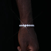 925S & VVS Moissanite 8MM Clustered Tennis Bracelet