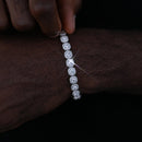 925S & VVS Moissanite 8MM Clustered Tennis Bracelet
