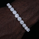 925S & VVS Moissanite 8MM Clustered Tennis Bracelet