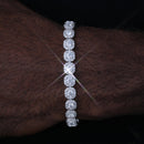 925S & VVS Moissanite 8MM Clustered Tennis Bracelet